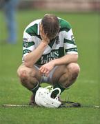 12 October 2008; Portlaoise captain Tommy Fitzgerald lies dejected after his side's defeat. Laois County Senior Hurling Final, Portlaoise v Rathdowney/Errill, O'Moore Park, Portlaoise, Co. Laois. Picture credit: Stephen McCarthy / SPORTSFILE