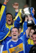 12 October 2008; Colt captain Anthony Dunne lifts the cup. Laois County Intermediate Hurling Final, Borris-in-Ossory v Colt, O'Moore Park, Portlaoise, Co. Laois. Picture credit: Stephen McCarthy / SPORTSFILE