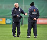 14 October 2008; Republic of Ireland manager Giovanni Trapattoni with assistant Liam Brady during squad training. Gannon Park, Malahide, Co. Dublin. Picture credit: David Maher / SPORTSFILE