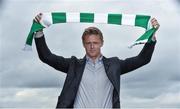 14 July 2015; Former Republic of Ireland International Damien Duff was today unveiled as Shamrock Rovers' newest signing. St. Stephen's Green, Dublin. Picture credit: David Maher / SPORTSFILE