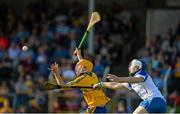 15 July 2015; Stephen Ward, Clare, in action against Kieran Bennett, Waterford. Bord Gáis Energy Munster GAA U21 Hurling Championship, Semi-Final, Clare v Waterford, Cusack Park, Ennis, Co. Clare. Picture credit: Diarmuid Greene / SPORTSFILE