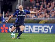 18 October 2008; Felipe Contepomi, Leinster, kicks a penalty in the first half. Heineken Cup, Pool 2 Round 2, Leinster v London Wasps, RDS, Dublin. Picture credit: Stephen McCarthy / SPORTSFILE