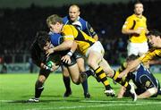 18 October 2008; Shane Horgan, Leinster, is tackled by Tom Rees, London Wasps. Heineken Cup, Pool 2 Round 2, Leinster v London Wasps, RDS, Dublin. Picture credit: Pat Murphy / SPORTSFILE