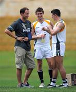 22 October 2008; Former Rules player and Sydney Swans star Tadhg Kennelly, who is recovering after surgery on a shoulder injury, in conversation with Colm Begley, Brisbane Lions and Laois, and Aidan O'Mahony, Kerry, during Ireland International Rules squad training. 2008 International Rules tour, Medibank Stadium, Town of Vincent, Perth, Australia. Picture credit: Ray McManus / SPORTSFILE