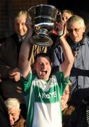 26 October 2008; Ballyhale Shamrocks captain Bob Aylward lifts the cup. Kilkenny Senior County Final, Ballyhale Shamrocks v James Stephen's, Nowlan Park, Kilkenny. Picture credit: Brian Lawless / SPORTSFILE