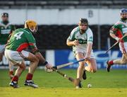 2 November 2008; Brendan Costelloe, Ballyhale Shamrocks, in action against Niall Delaney, Rathdowney Errill. AIB Leinster Senior Club Hurling Championship Quarter Final, Ballyhale Shamrocks v Rathdowney Errill, Nowlan Park, Kilkenny. Picture credit: Brendan Moran / SPORTSFILE