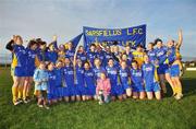 2 November 2008; The Mountmellick Sarsfields squad celebrate with the cup. VHI Healthcare Leinster Senior Club Ladies Football Final, Clonee, Wexford v Mountmellick Sarsfields, Laois, Fr Mahar Park, Graiguecullen, Carlow. Picture credit: Brian Lawless / SPORTSFILE