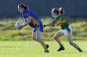 2 November 2008; Alison McEvoy, Mountmellick Sarsfields, in action against Mairead Sheehan, Clonee. VHI Healthcare Leinster Senior Club Ladies Football Final, Clonee, Wexford v Mountmellick Sarsfields, Laois, Fr Mahar Park, Graiguecullen, Carlow. Picture credit: Brian Lawless / SPORTSFILE