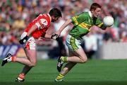 2 September 2000; Noel Kennelly of Kerry in action against Kieran Hughes of Armagh during the Bank of Ireland All-Ireland Senior Football Championship Semi-Final Replay match between Kerry and Armagh at Croke Park in Dublin. Photo by Brendan Moran/Sportsfile