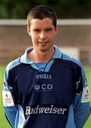 10 September 2000; Alan Mahon of UCD ahead of the Eircom League Premier Division match between UCD and Finn Harps at Belfield Park in Dublin. Photo by Pat Murphy/Sportsfile