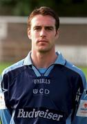 10 September 2000; Aidan Lynch of UCD ahead of the Eircom League Premier Division match between UCD and Finn Harps at Belfield Park in Dublin. Photo by Pat Murphy/Sportsfile