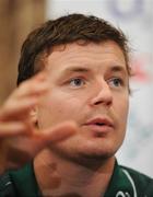 4 November 2008; Captain Brian O'Driscoll speaking during an Ireland Rugby Media Conference. Fitzpatrick's Castle Hotel, Killiney, Dublin. Picture credit: Brendan Moran / SPORTSFILE