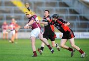 2 November 2008; Eoin Quigley, St Martin's, in action against Barry Kehoe and Stephen Doyle, Oulart the Ballagh. Wexford Senior Hurling Final, Oulart the Ballagh v St Martin's, Wexford Park, Wexford. Picture credit: Matt Browne / SPORTSFILE
