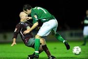 7 November 2008; Ciaran Foley, Galway United, in action against Michael Funstone, Finn Harps. eircom League Premier Division, Galway United v Finn Harps, Terryland Park, Galway. Picture credit: David Maher / SPORTSFILE