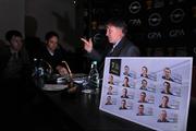 3 November 2008; Donal O'Grady, Chairman of the Hurling Selection Committee, speaking to journalists during the announcement of the OPEL GPA team of the year in hurling. Jury's Croke Park Hotel, Dublin. Photo by Sportsfile