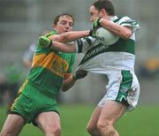 9 November 2008; Brian McCormack, Portlaoise, in action against Paschal Kelleghan, Rhode. AIB Leinster Senior Club Football Championship quarter-final, Rhode v Portlaoise, O'Connor Park, Tullamore. Picture credit: David Maher / SPORTSFILE