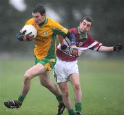 9 November 2008 Aidan Donnellan, Corofin, in action against  Noel Curran, Castlerea. AIB Connacht Senior Club Football Championship semi-final, Castlerea v Corofin, Kiltoom, Co. Roscommon. Picture credit: Ray Ryan / SPORTSFILE