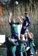 10 November 2008; New Zealand's Jason Eaton and Ali Williams, right, in action during rugby squad training. Westmanstown Garda Club, Clonsilla, Co. Dublin. Picture credit: Pat Murphy / SPORTSFILE