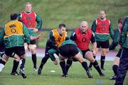 11 November 2008; Ireland's Tomas O'Leary and John Hayes in action during rugby squad training. University of Limerick, Limerick. Picture credit: Brendan Moran / SPORTSFILE