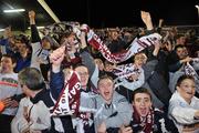 14 November 2008; Galway United supporters celebrate at the end of the game. eircom League Premier Division, UCD v Galway United, Belfield Bowl, Dublin. Picture credit: David Maher / SPORTSFILE