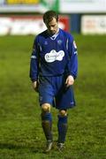 14 November 2008; A dejected Jonathan Minnock, Finn Harps, comes off the field after the game. eircom League Premier Division, Finn Harps v Shamrock Rovers, Finn Park, Ballybofey, Co. Donegal. Picture credit: Oliver McVeigh / SPORTSFILE