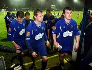 14 November 2008; Finn Harps, Declan O'Boyle, Jonathan Minnock and Conor Gethins come off the field dejected after the game. eircom League Premier Division, Finn Harps v Shamrock Rovers, Finn Park, Ballybofey, Co. Donegal. Picture credit: Oliver McVeigh / SPORTSFILE