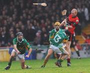 16 November 2008; Wayne McNamara, Adare, in action against Michael Bevans, David Kennedy, left, and Willie Ryan, centre, Toomevara. AIB Munster Senior Club Hurling Championship Semi-Final, Adare v Toomevara, Gaelic Grounds, Limerick. Picture credit: Brian Lawless / SPORTSFILE