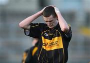 16 November 2008; A dejected Kevin Rafferty, St Eunans, Letterkenny, at the end of the game. AIB Ulster Senior Football Club Championship Semi Final, Crossmaglen Rangers v St Eunans, Letterkenny, Brewster Park, Enniskillen, Co. Fermanagh. Picture credit: Oliver McVeigh / SPORTSFILE