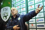 16 November 2008; Republic of Ireland manager Giovanni Trapattoni during a press conference after squad training. Gannon Park, Malahide, Dublin. Picture credit: David Maher / SPORTSFILE