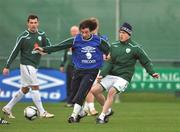 16 November 2008; Republic of Ireland's Damien Duff in action against Stephen Hunt during squad training. Gannon Park, Malahide, Dublin. Picture credit: David Maher / SPORTSFILE