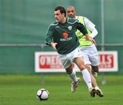 17 November 2008; Republic of Ireland's Darron Gibson  in action against his team-mate Caleb Folan during squad training. Gannon Park, Malahide, Dublin. Picture credit: David Maher / SPORTSFILE