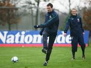 17 November 2008; Northern Ireland's Jonny Evans in action during squad training. Greenmount College, Belfast, Co. Antrim. Picture credit: Oliver McVeigh / SPORTSFILE