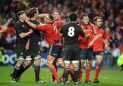 18 November 2008; Munster and New Zealand players tussel during the game. Zurich Challenge Match, Munster v New Zealand, Thomond Park, Limerick. Picture credit: Matt Browne / SPORTSFILE