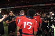 18 November 2008; The Munster players are clapped off the field by New Zealand after the game. Zurich Challenge Match, Munster v New Zealand, Thomond Park, Limerick. Picture credit: Matt Browne / SPORTSFILE
