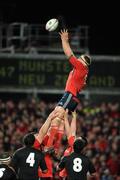 18 November 2008; Mick O'Driscoll, Munster, takes the ball in the lineout against New Zealand. Zurich Challenge Match, Munster v New Zealand, Thomond Park, Limerick. Picture credit: Matt Browne / SPORTSFILE