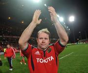 18 November 2008; Munster's Frank Sheahan applauds the fans after the match. Zurich Challenge Match, Munster v New Zealand, Thomond Park, Limerick. Picture credit: Brian Lawless / SPORTSFILE