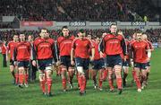 18 November 2008; The Munster players make their way from the pitch before the match. Zurich Challenge Match, Munster v New Zealand, Thomond Park, Limerick. Picture credit: Brian Lawless / SPORTSFILE