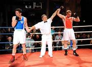 15 November 2008; Alan Smith, red, celebrates victory over Eamonn Callaghan. Kildare GAA Fight Night, Time: bar + venue, Naas, Co. Kildare. Picture credit: Ray Lohan / SPORTSFILE  *** Local Caption ***