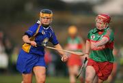 16 November 2008; Colleen Doherty, O'Donovan Rossa (Antrim), in action against Catriona Shortt, Drom-Inch (Tipperary). All-Ireland Senior Camogie Club Final, O'Donovan Rossa (Antrim) v Drom-Inch (Tipperary), Donaghmore Ashbourne, Co. Meath. Photo by Sportsfile