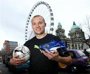 17 November 2008; Northern Ireland star Warren Feeney, pictured at the announcement of his signing with PUMA, the world’s fastest growing sports lifestyle brand. SS Moore, Belfast, Co. Antrim. Picture credit: Oliver McVeigh / SPORTSFILE