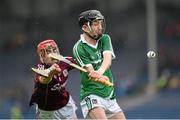 26 July 2015; Michael Mackey, Limerick, in action against Jack Grealish, Galway. Electric Ireland GAA Hurling All-Ireland Minor Championship, Quarter-Final, Limerick v Galway. Semple Stadium, Thurles, Co. Tipperary. Picture credit: Stephen McCarthy / SPORTSFILE