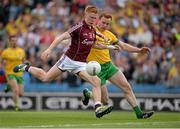 1 August 2015; Adrian Varley, Galway, in action against Éamonn Doherty, Donegal. GAA Football All-Ireland Senior Championship, Round 4B, Donegal v Galway. Croke Park, Dublin. Picture credit: Brendan Moran / SPORTSFILE