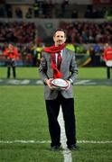 18 November 2008; Captain of the 1978 Munster team that defeated the All Blacks Donal Canniffe with the official match ball. Zurich Challenge Match, Munster v New Zealand, Thomond Park, Limerick. Picture credit: Brian Lawless / SPORTSFILE