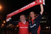 18 November 2008; Liz Murphy, left, and Ann-Marie Carrol, both from Cork city, on their way to the match. Zurich Challenge Match, Munster v New Zealand, Thomond Park, Limerick. Picture credit: Brian Lawless / SPORTSFILE