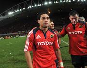 18 November 2008; Munster's Lfeimi Mafi, left, and James Coughlan, after the match. Zurich Challenge Match, Munster v New Zealand, Thomond Park, Limerick. Picture credit: Brian Lawless / SPORTSFILE