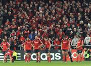 18 November 2008; Munster players and fans in the dying minutes of the match. Zurich Challenge Match, Munster v New Zealand, Thomond Park, Limerick. Picture credit: Brian Lawless / SPORTSFILE