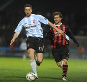 23 November 2008; Clive Delaney, Derry City, in action against Mindugas Kalonas, Bohemians. Ford FAI Cup Final 2008, Bohemians v Derry City, RDS, Ballsbridge, Dublin. Picture credit: Stephen McCarthy / SPORTSFILE