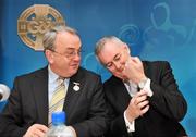 25 November 2008; GAA President Nickey Brennan and President Elect of the GAA Christy Cooney, right, at the launch of the GAA Strategic Vision and Action Plan 2009-2015. Croke Park, Dublin. Picture credit: Brian Lawless / SPORTSFILE