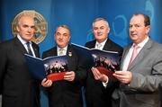 25 November 2008; GAA President Nickey Brennan and President Elect of the GAA Christy Cooney with Paul O'Kelly, left, and Peter Hanan, of O'KellySutton, at the launch of the GAA Strategic Vision and Action Plan 2009-2015. Croke Park, Dublin. Picture credit: Brian Lawless / SPORTSFILE