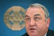 25 November 2008; GAA President Nickey Brennan at the launch of the GAA Strategic Vision and Action Plan 2009-2015. Croke Park, Dublin. Picture credit: Brian Lawless / SPORTSFILE